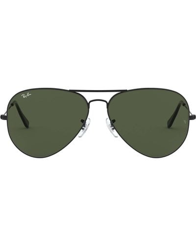 Ray-Ban Rb3026 Aviator Large Metal Ii Sunglasses - Green