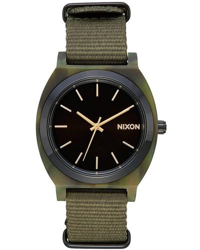 Nixon Erwachsene Digital Quarz Uhr mit Stoff Armband A327-2619-00 - Grün