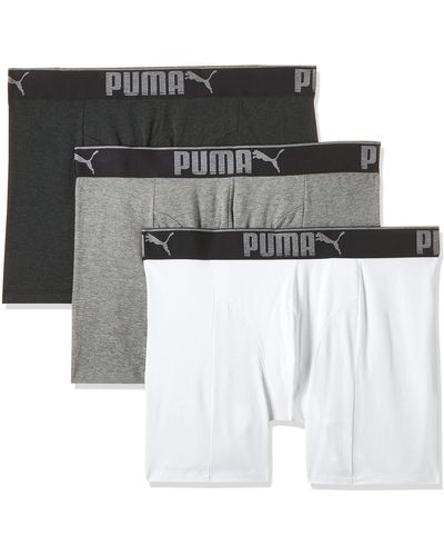 PUMA S Premium Sueded Cotton Boxers - Grau