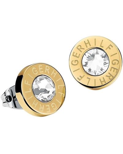 Tommy Hilfiger Jewelry Pendientes de botón para Mujer de Acero inoxidable con cristales - 2700753 - Negro