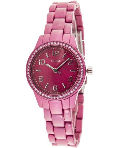 Guess Horloge Xs Analoog Kwarts Roestvrij Staal W80074l1 - Roze
