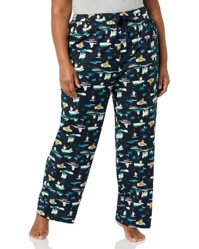 Amazon Essentials Flannel Sleep Pant-discontinued Colors - Blue