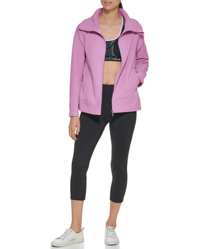 Calvin Klein Performance Tech Jacket Fleece-Jacke - Pink