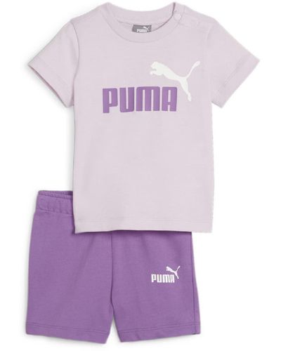 PUMA Minicats Tee & Shorts Set - Paars