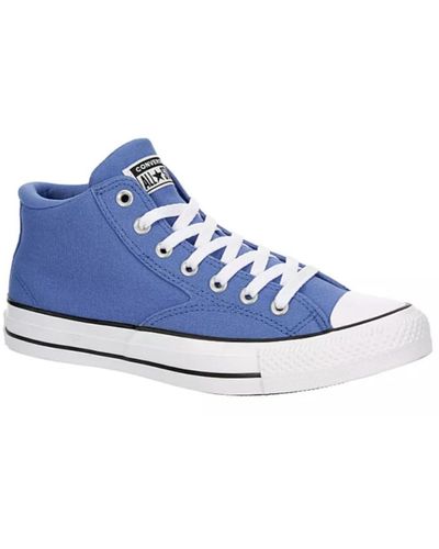 Converse Chuck Taylor All Star Malden Street Mid High Canvas Sneaker – Schnürverschluss Stil – geröstet/Cherry - Blau