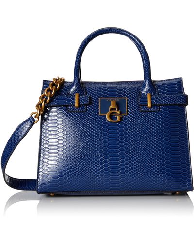 Guess Tabata Society Satchel Bag In Blue