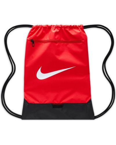 Nike Brasilia Gymsack Drawstring Bag - Red