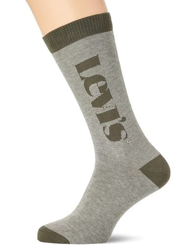 Levi's Logo Micro Stripe Regular Cut Socks - Multicolour
