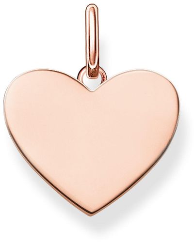Thomas Sabo Pendant Heart 925 Sterling Silver; 18k Rose Gold Plating Lbpe0002-415-12 - Natural