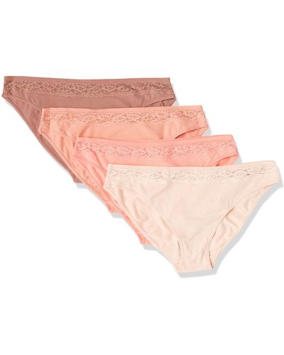 Amazon Essentials Bikiniunterwäsche aus Baumwolle und Spitze - Mehrfarbig