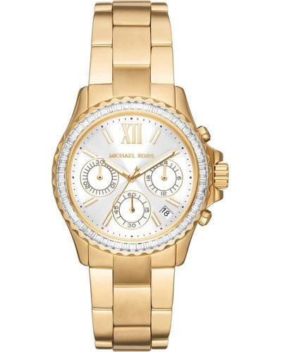 Michael Kors Watches Everest Quartz Watch with Stainless Steel Strap - Metallizzato
