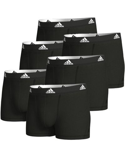 adidas 6er Pack Basic Trunk Unterhose Shorts Unterwäsche 6er Pack - Schwarz