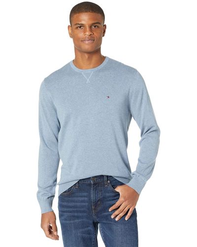 Tommy Hilfiger Solid Crew Neck Sweater - Blue