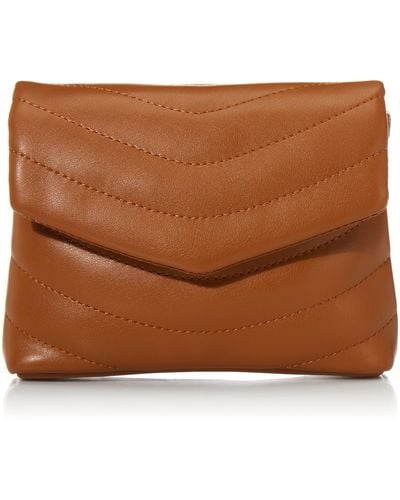 The Drop Rylee Quilted Belt Bag - Brown