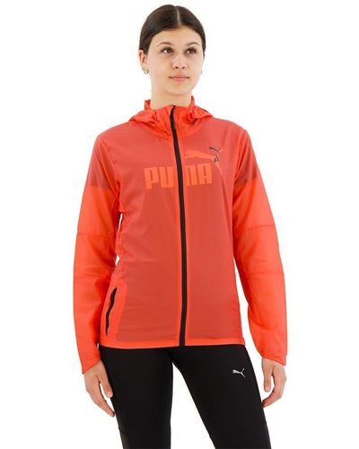 PUMA Seasons Ultra Lightweight Trail Full Zip Sweatshirt S - Red