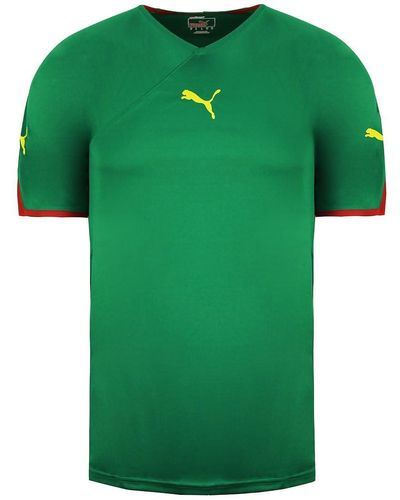PUMA Short Sleeve V-neck Green S B2b T-shirt 740024 05