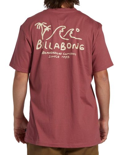 Billabong Lounge Short Sleeve Graphic Tee - Red