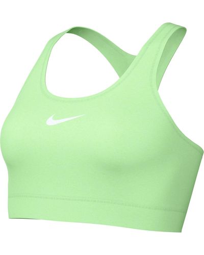 Nike Damen Swsh Med SPT Bra Reggiseno Sportivo - Verde