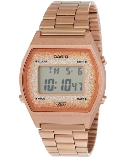 G-Shock Orologio unisex con quadrante digitale in oro rosa - Arancione