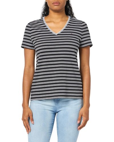Tommy Hilfiger Classic Cotton V-neck T-shirts For - Blue
