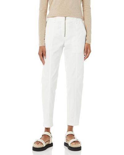 Amazon Essentials Pantaloni Chino Multiuso con Dettagli Elasticizzati - Bianco