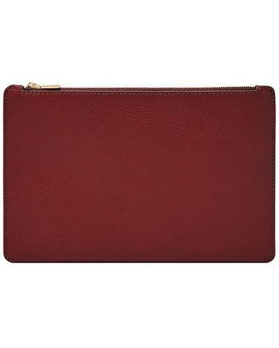 Fossil Pouch Litehide Leather Pouch - Red