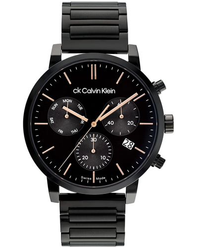 Calvin Klein Reloj Analógico para Hombre de Cuarzo con Correa en Acero Inoxidable 25000026 - Negro