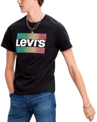 Levi's T-Shirt mit Logo-Print - Schwarz
