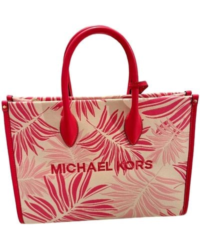 Michael Kors Mirella Medium Tote Bag With Shoulder Strap - Red