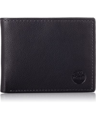 Timberland Genuine Leather Rfid Blocking Passcase Security Wallet - Black