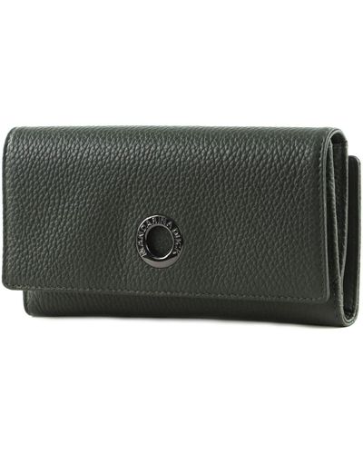 Mandarina Duck Mellow Leather Wallet with Flap L Loden - Mehrfarbig