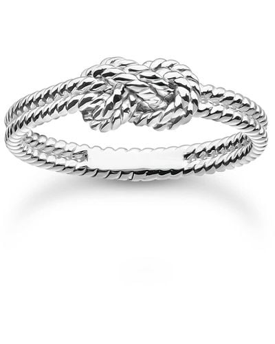Thomas Sabo Ring Seil mit Knoten TR2399-001-21-52 Ringgröße 52/16,6 - Weiß