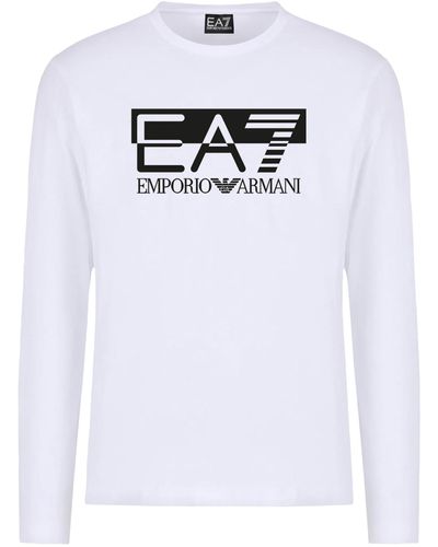Emporio Armani T-shirt homme EA7 6RPT64 PJ03Z T-shirt manches longues - Blanc