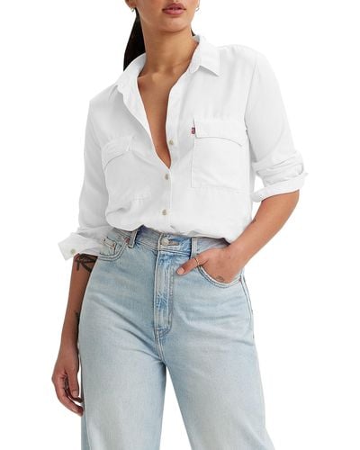 Levi's Doreen Utility T-Shirt Woven - Blanc