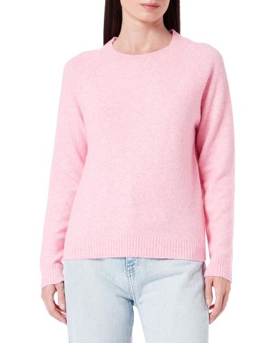 Vero Moda Bestseller A/s Vmevie Ls Ga Noos V-neck Pullover Sweater in White  | Lyst UK