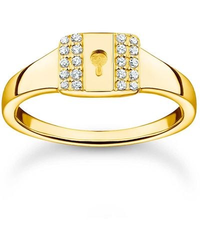 Thomas Sabo Ring Schloss Gold 925 Sterlingsilber - Mettallic