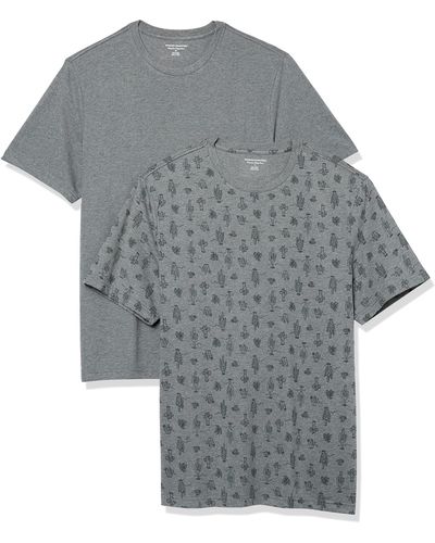 Amazon Essentials 2-Pack Regular-fit Short-Sleeve Crewneck T-Shirt - Grau