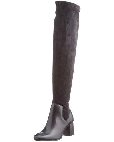 Steve Madden Venzetta Camel Patent Over-the-knee Boot - Black