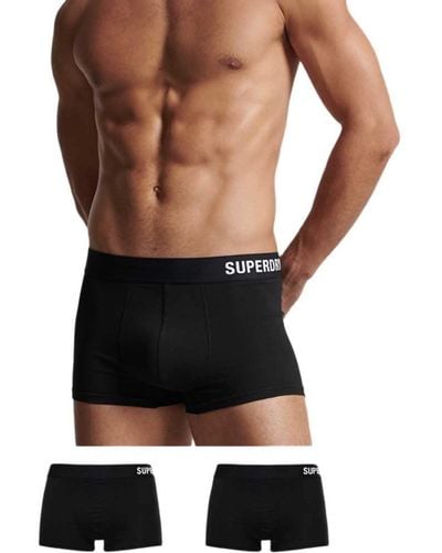 Superdry S Offset Double Pack Trunks - Schwarz