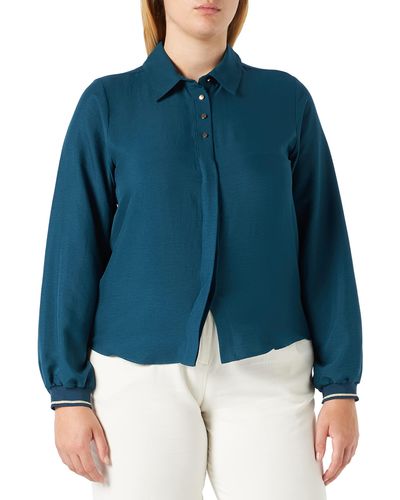 Naf Naf NAF Ilany C1 Camicia da Donna - Blu