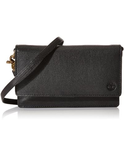 Timberland Womens Wallet Purse Rfid Leather Crossbody Bag - Black