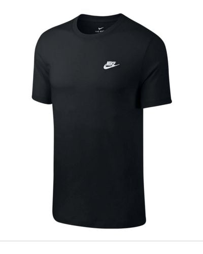 Nike Sport Fitness Freizeit T-Shirt M NSW CLUB TEE AR4997 013 Schwarz Weiß
