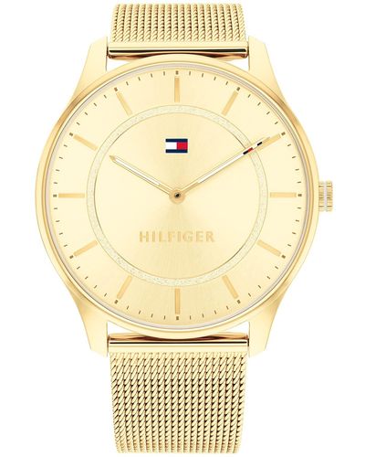 Tommy Hilfiger 1782531 Stainless Steel Case And Mesh Bracelet Watch Color: Gold Plated - Metallic