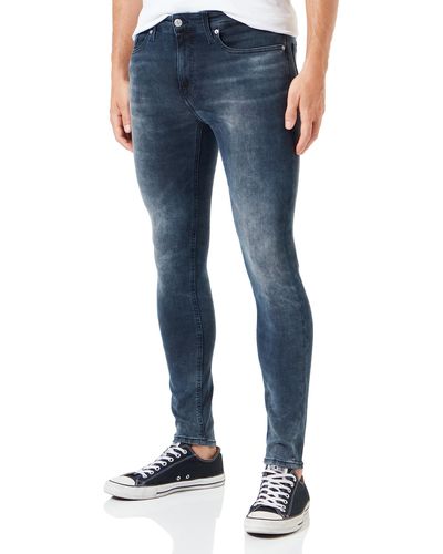 Calvin Klein Jeans Super Skinny Stretch - Blau