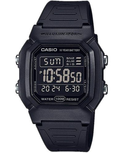 G-Shock Orologio Digitale al Quarzo Uomo con Cinturino in Resina W-800H-1BVES - Nero