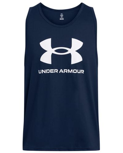 Under Armour Sportstyle Logo Sleeveless T-shirt L - Blau