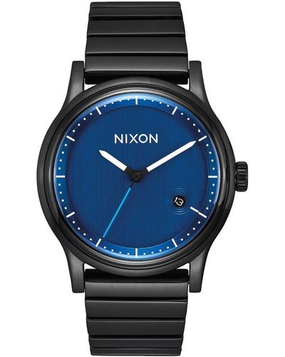 Nixon Erwachsene Digital Uhr mit Edelstahl Armband A1160-602-00 - Schwarz