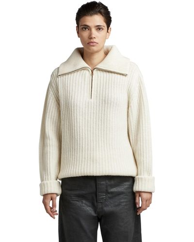G-Star RAW Skipper Loose Knitted Pullover - Natur
