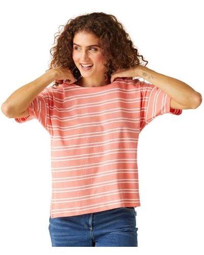 Regatta S Abaya Cotton Lightweight Short Sleeve T Shirt - Red