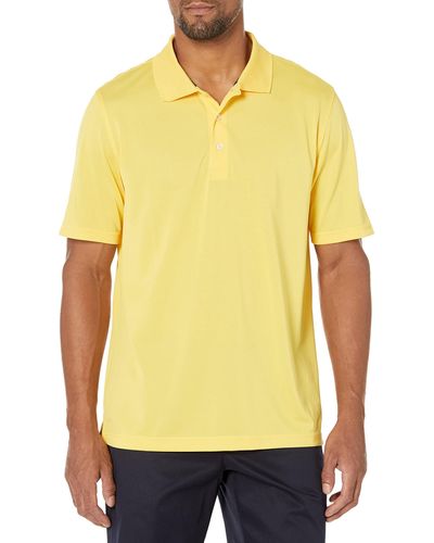 Amazon Essentials Regular-fit Quick-dry Golf Polo Shirt-discontinued Colours - Yellow